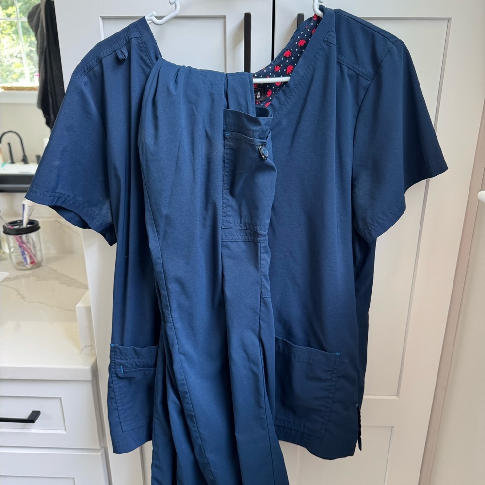 Koi Navy Blue Scrub Set